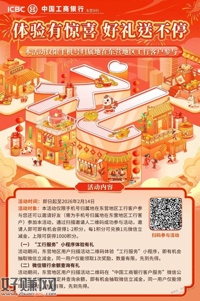 东营地区工商银行立减金