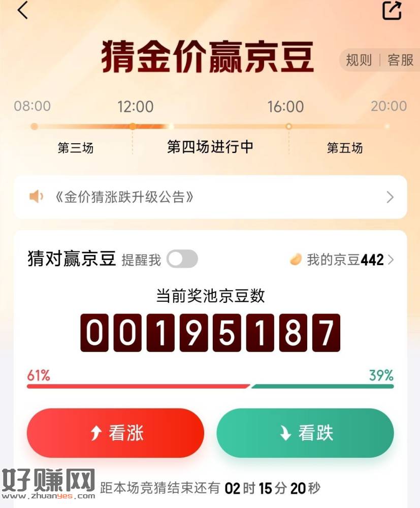 京东金绒app搜【猜 金 价】