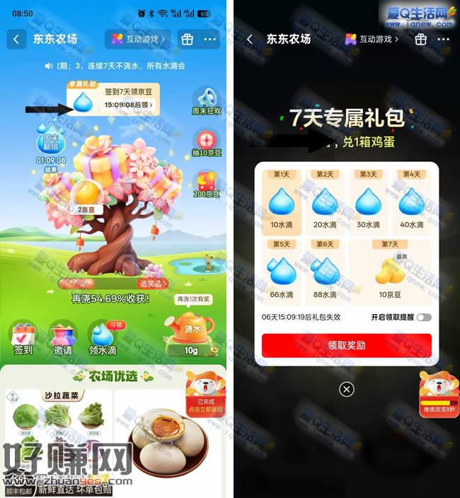 京东东东农场 打卡免费领1箱鸡蛋