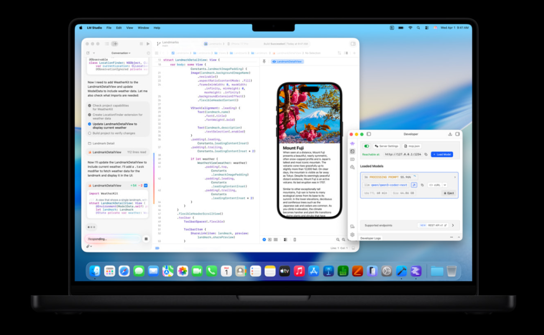 在Xcode等App中加速代码编译和设备端智能体编程