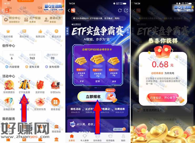 亲测0.68元秒到 东方财富ETF报名抽最高88元