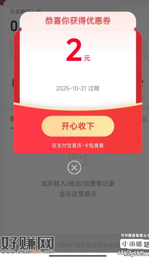 支付宝小荷包2，抖音链接开通