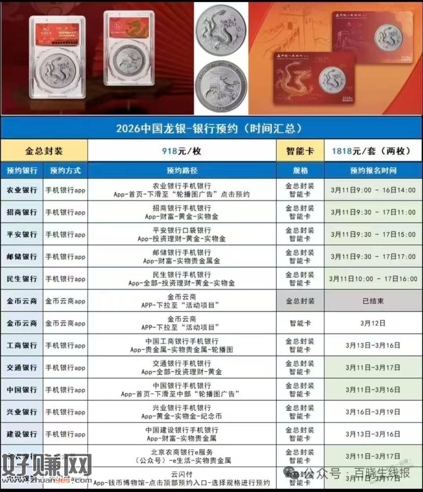 龙银纪念币预约