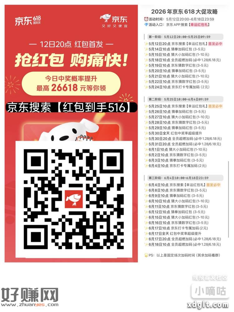 京东红包！反复进入领3次