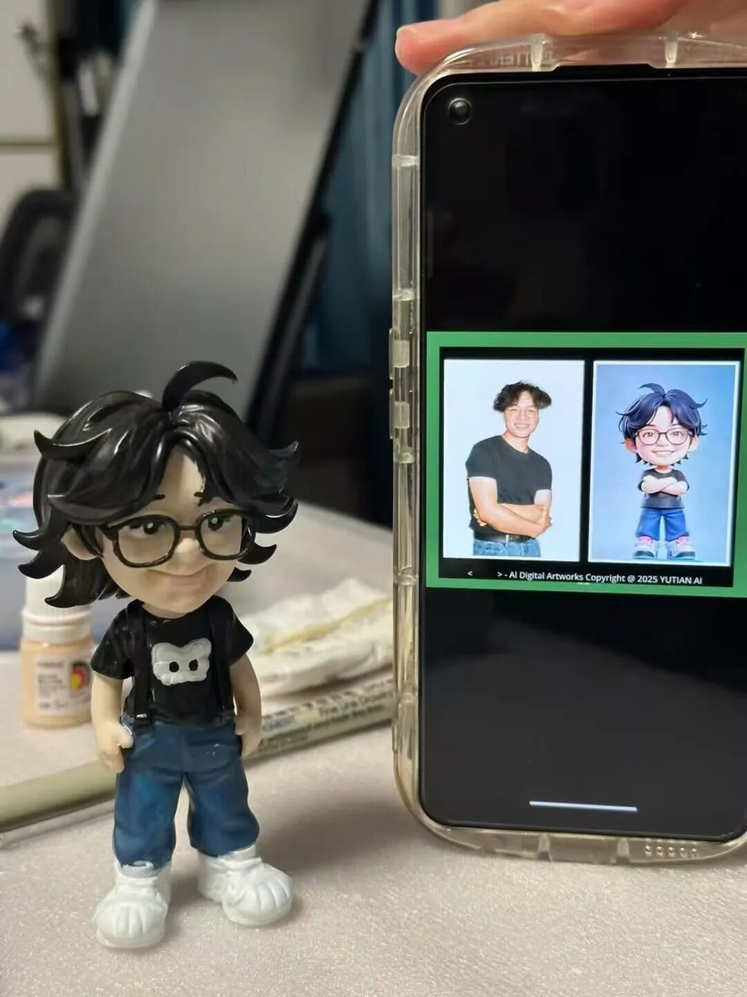 *3D打印的AI人偶（雨田供图）