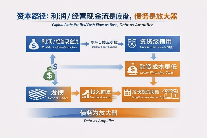 利润/现金流是底盘，债务是放大器