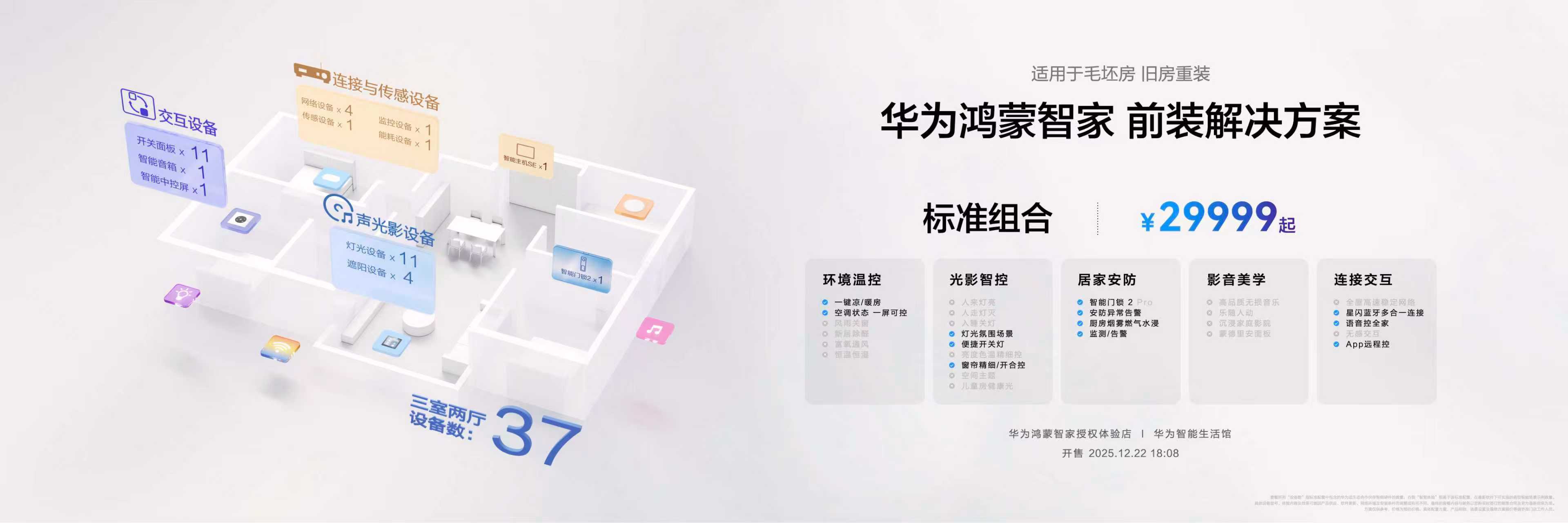 华为鸿蒙智家全新小艺管家升级，智装套餐9999元起