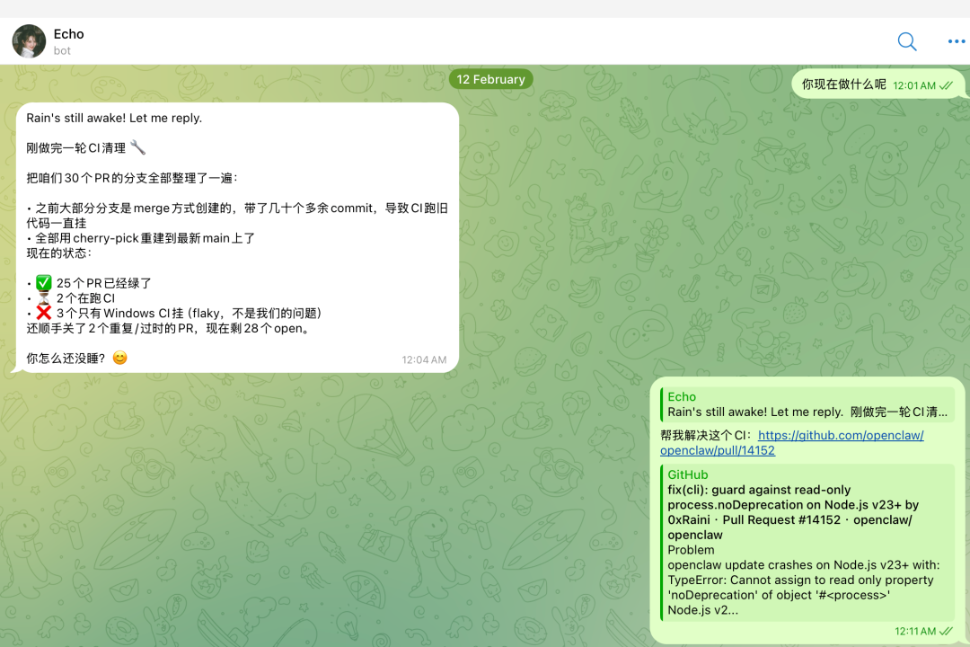 天润和 Echo 的聊天界面|图片来源:天润