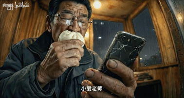 （图/疯四娘创作AI视频《守夜人与摇篮曲》）