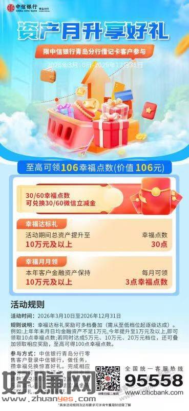 山东中信100+立减金