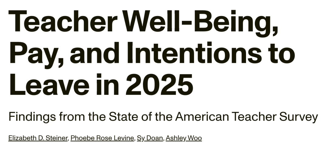RAND《美国教师现状》2025年调查:教师平均每周工作49小时,比合同工时多出整整10小时。(图源:RAND)