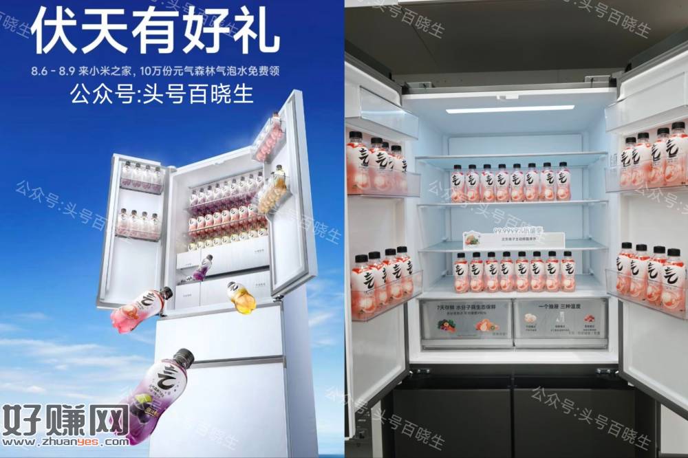 小米之家送10w份元气森林