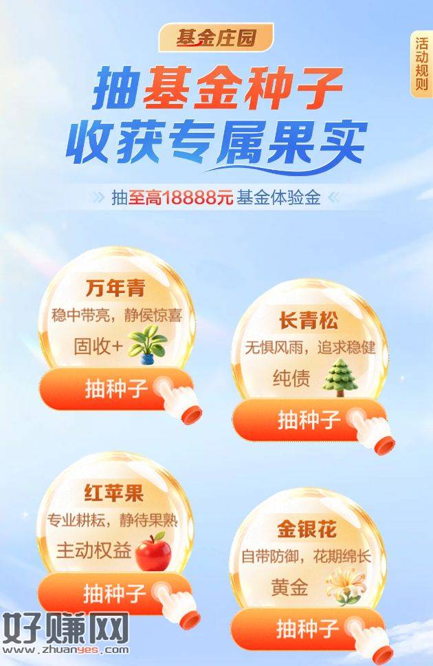 招商搜索“基金庄园”，四个都抽一遍，体验金全拿下。