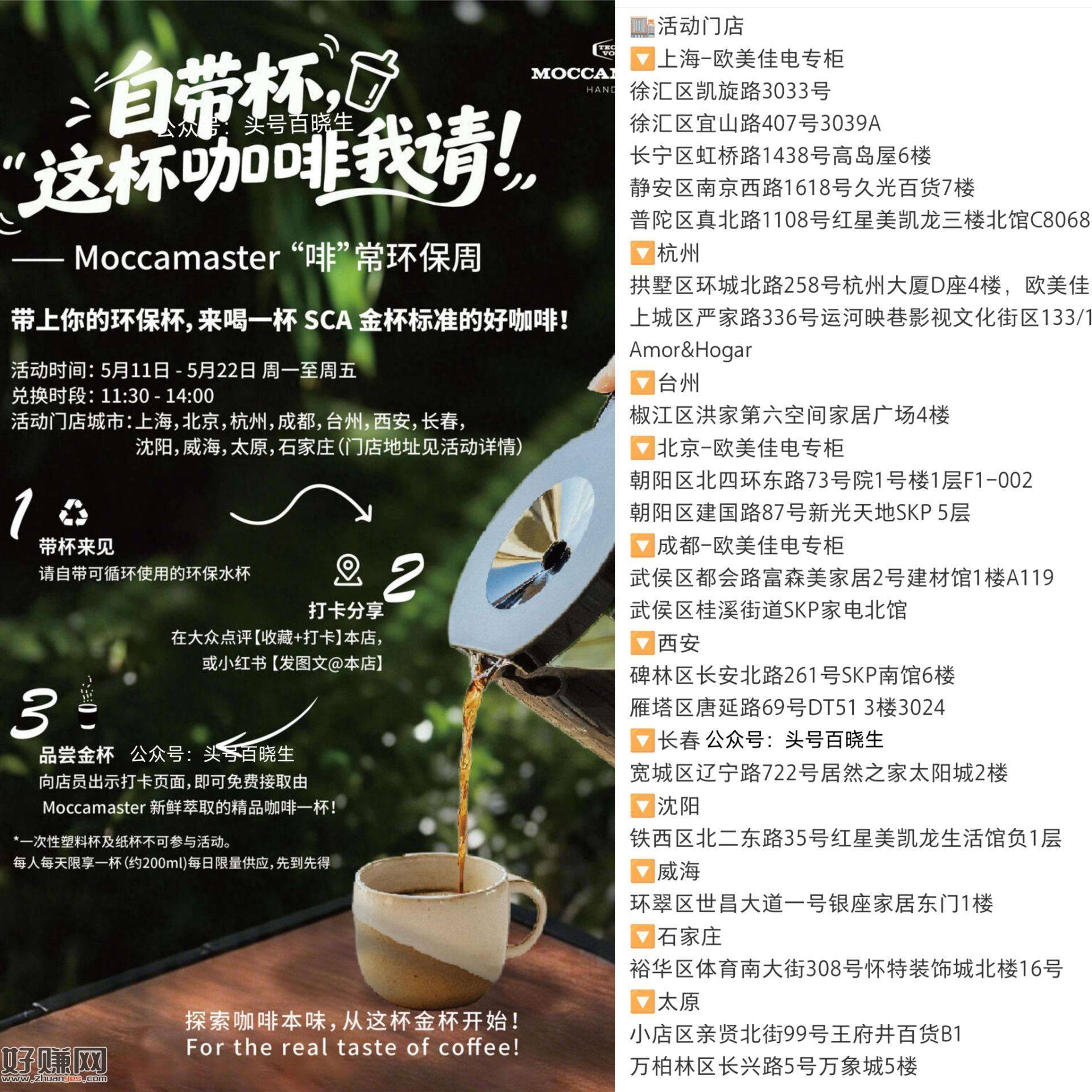 Moccamaster兔费请喝咖啡