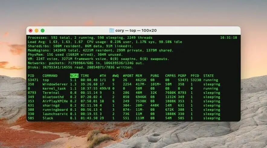 macOS 的「终端」