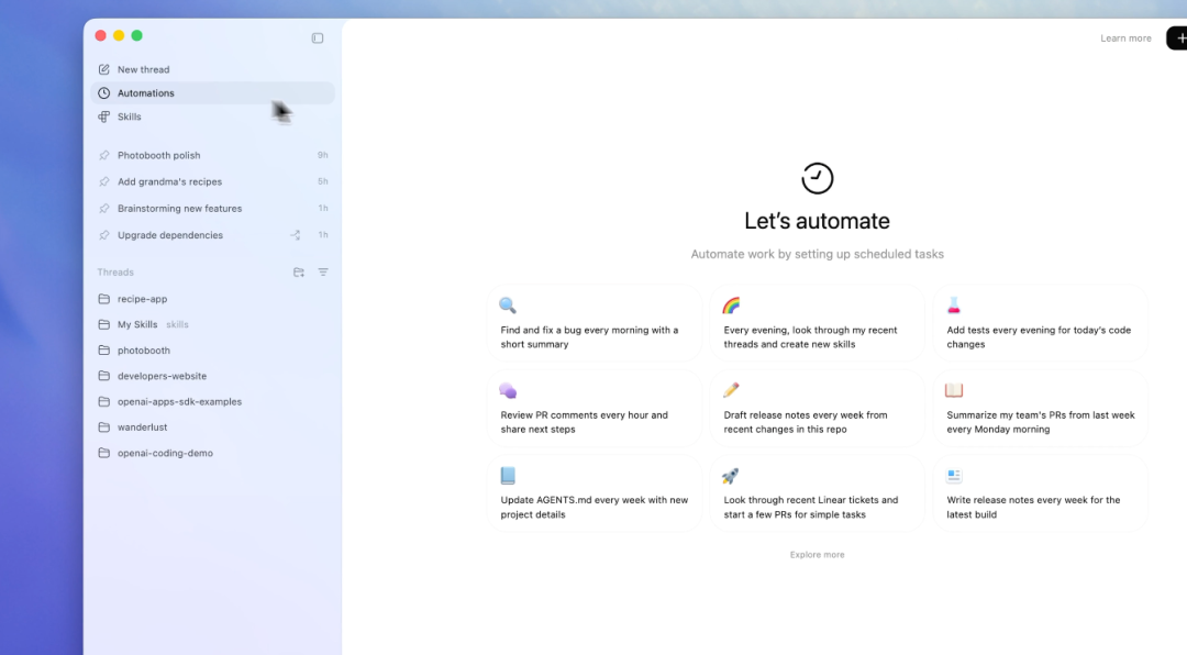 ▲Codex执行自动化任务