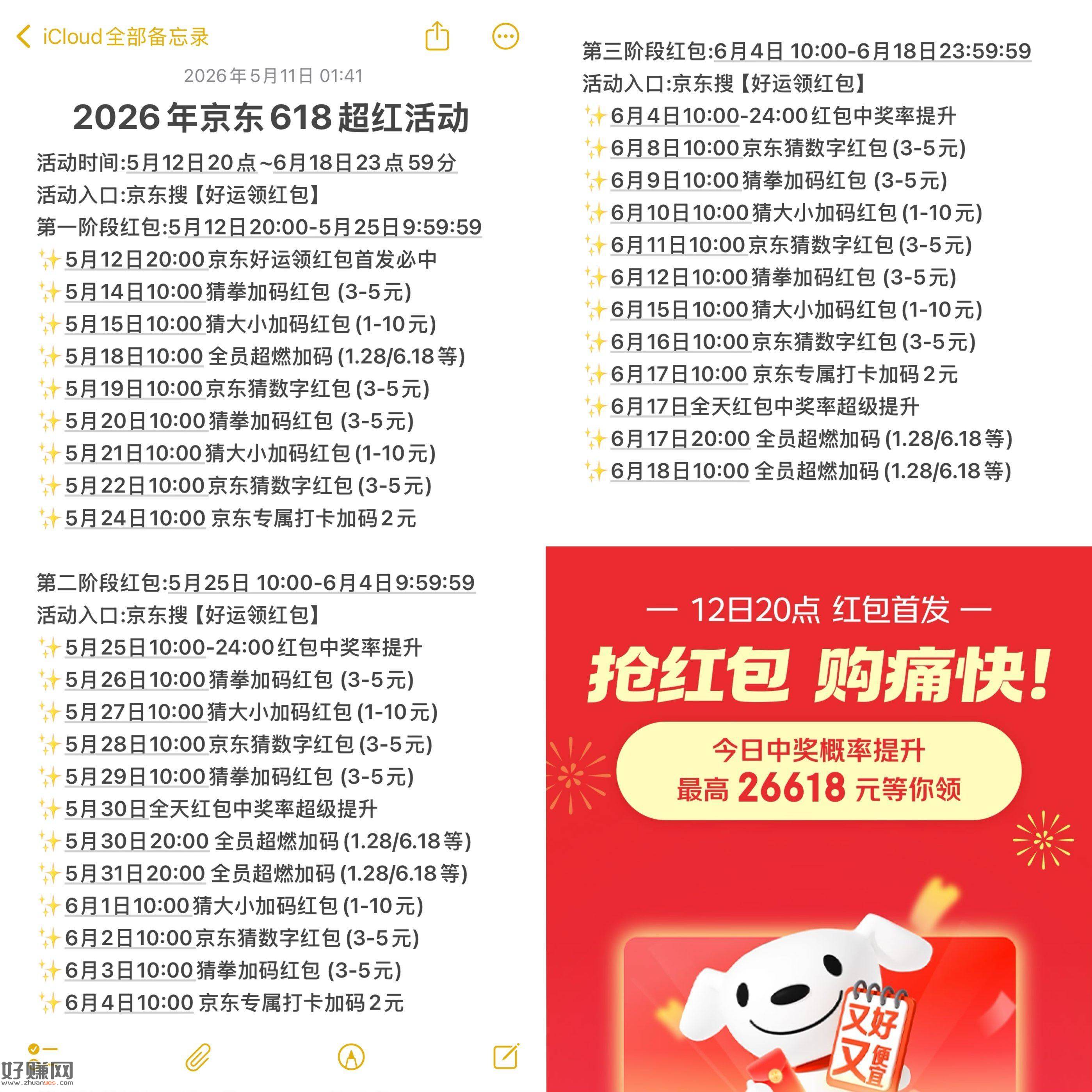 🔥重磅通知❗重磅通知🔥 ，京东618节 首波红包🧧来啦