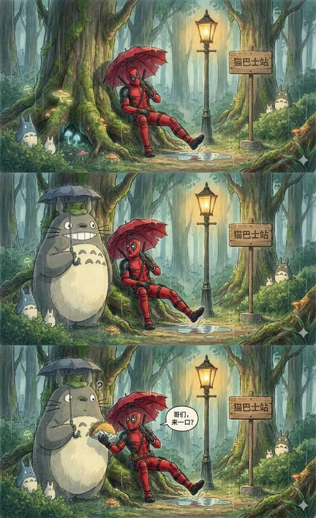 图：三张图保持角色一致