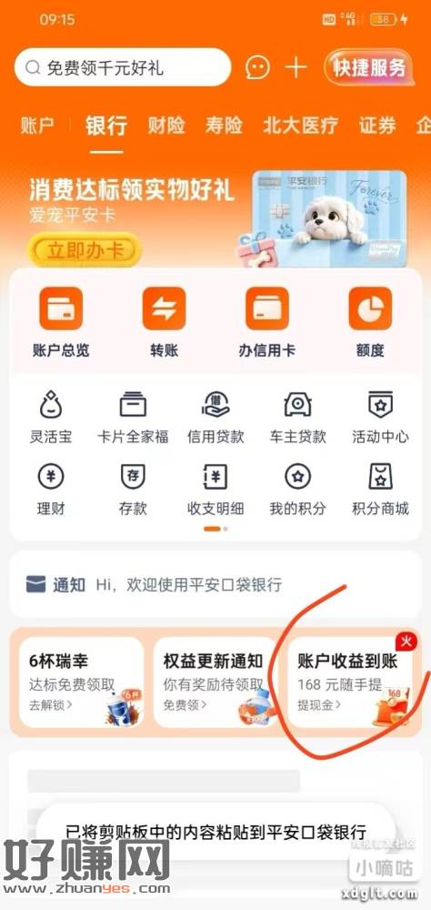 平安口袋银行，新开户的，之前开过户的没有