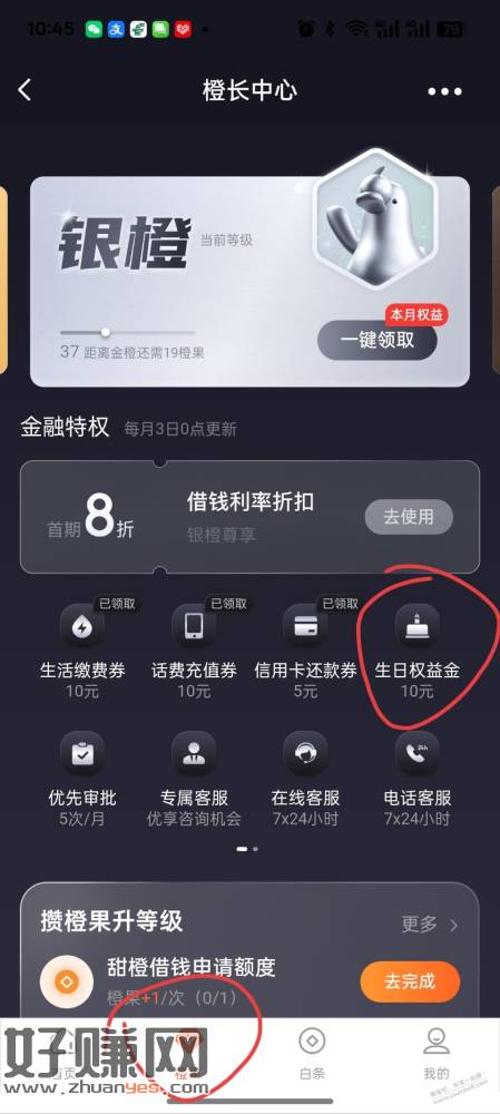 翼支付-甜橙借钱-橙果 领券
